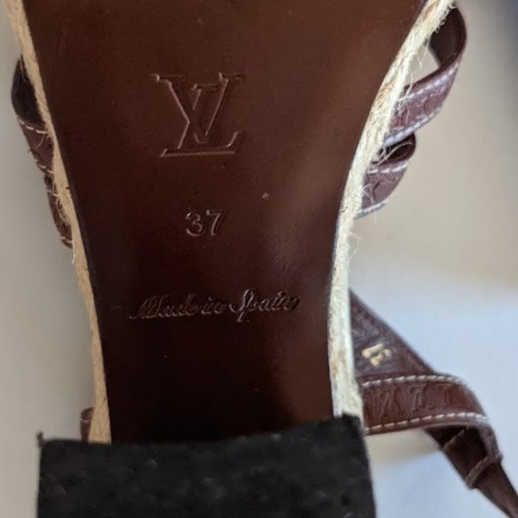 Authentic Louis Vuitton Strap Wedge Platforms - Picture 11 of 12